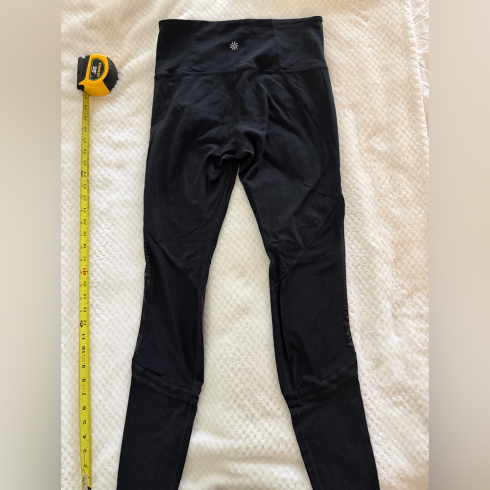 Athleta black Leggings with mesh accents, M
